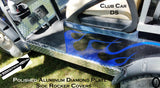 Club Car DS Golf Cart Polished Aluminum Diamond Plate Fullside Rockers