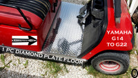 Yamaha G14 -G16-G19 G21-G22 golf cart Highly Polished Diamond Plate 1 pc Floor