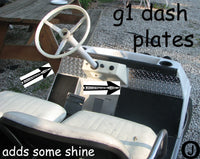 Yamaha G1 Golf Cart Highly Polished Aluminum Diamond Plate Dash Cover Plates