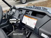 Honda Pioneer 1000 Center Dash ABS Blank Mounting Cover For 3" Radio & Gauges