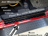Jeep Wrangler Unlimited JK Aluminum Diamond Plate Front Door Sill Step Guards