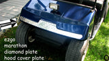 Ezgo Marathon Golf Cart Polished Aluminum Diamond Plate Front Hood Cover Plate