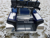 Ezgo Marathon Golf Cart Highly Polished Aluminum Diamond Plate Mud Flaps /Guards