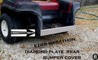 EzGo Marathon Golf Cart Polished Aluminum Diamond Plate Rear Bumper Cover