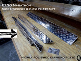 EZGO Marathon Aluminum Diamond Plate Side Rocker Panels & Kick Plate 3 pc set