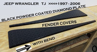 Jeep Wrangler YJ Aluminum Diamond Plate Full 40" long Fender Covers With Bend