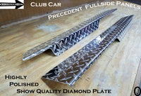 Club Car Precedent Golf Cart Polished Aluminum Diamond Plate Fullside Rockers