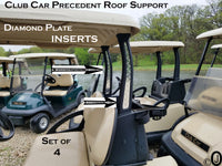 Club Car PRECEDENT Golf Cart Roof Support Aluminum Diamond Plate INSERTS