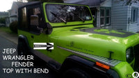 Jeep Wrangler YJ Aluminum Diamond Plate Full 40" long Fender Covers With Bend