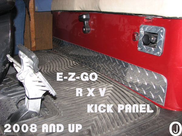 Ezgo RXV Golf Cart Highly Polished Aluminum Diamond Plate KICK PLATE