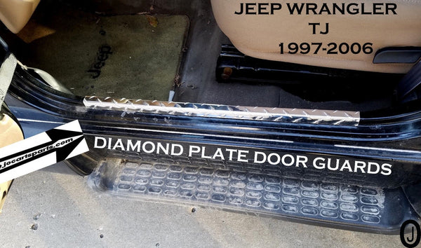 Jeep Wrangler TJ Aluminum Diamond Plate Door Entry Guard-Sills 23 inch long Set of 2