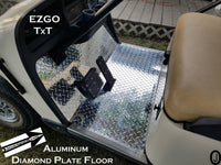 Ezgo TXT/Medalist golf cart Highly Polished Aluminum Diamond Plate Floor