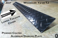 Jeep TJ-YJ-CJ-7 Wrangler Aluminum Diamond Plate Lower Rear Tailgate Cover