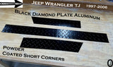 Jeep TJ Wrangler 3 1/2" Aluminum Diamond Plate 3 pcs set Short Corner Guards
