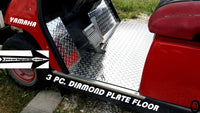 Fits Yamaha G14 to G22 golf cart Aluminum Diamond Plate Floor Cover Kit 3 piece kit