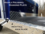 Ezgo Marathon Golf Cart Highly Polished Aluminum Diamond Plate Kick Panel