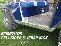 Ezgo Marathon Golf Cart Aluminum Diamond Plate FullSide Panels and Wrap Kick set