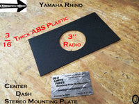 Yamaha Rhino ABS Plastic Center Dash Plate For Mounting 3" Stereo And Switches