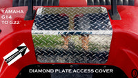 Yamaha G14 to G22 Golf Cart polished Aluminum Diamond Plate ACCESS PANEL COVER