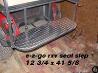 Ezgo RXV Golf Cart Highly Polished Aluminum Diamond Plate Rear Seat Step Cover