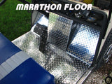 EzGo Marathon Golf Cart Highly Polished Aluminum Diamond Plate 6 pc. Floor Cover