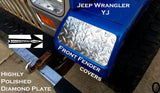 Jeep wrangler YJ Highly Polished Aluminum Diamond Plate Front Fender Covers Set