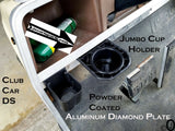 Ezgo Club Car/EzGo 1 Jumbo Cup Drink Holder Made With Polished Aluminum Diamond Plate