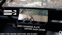 Ezgo TXT Golf Cart Highly Polished Aluminum Diamond Plate 1 piece Dash Cover