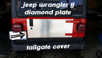 Jeep Wrangler TJ Highly Polished Aluminum Diamond Plate 1 pc Tailgate Cover