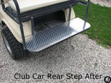 Club Car DS Golf Cart Polished Aluminum Diamond Plate Rear Seat Step Cover