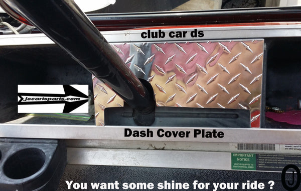 Club Car Ds Golf Cart Highly Polished Aluminum Diamond Plate Dash Cover
