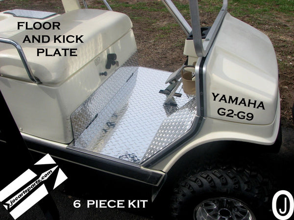 YAMAHA G2/G9 golf cart Aluminum Diamond Plate Floor And Kick Plate 6 piece kit