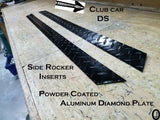 Club Car DS Golf Cart Rocker Panel Insert set Polished Aluminum Diamond Plate