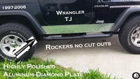 Jeep Wrangler TJ Aluminum Diamond Plate 5 3/4 tall Side Rocker Panel set