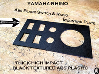 Yamaha Rhino ABS Dash Cover mounting Plate 1 Radio 4 switch 2 usb outlet holes