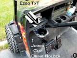 Ezgo Club Car/EzGo 1 Jumbo Cup Drink Holder Made With Polished Aluminum Diamond Plate