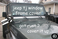 Jeep Wrangler TJ Highly Polished Aluminum Diamond Plate Window Frame Cover