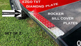 Ezgo TXT Highly Polished Aluminum Diamond Plate Rocker Panel / SILL COVERS