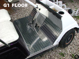 YAMAHA G1 golf cart Highly Polished Aluminum Diamond Plate 3 pc. Floor Cover