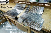 Jeep TJ Wrangler Aluminum Diamond Plate Front Floor Covers