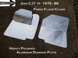 Jeep YJ or CJ7 Aluminum Diamond Plate Front Floor Cover
