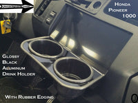 Honda Pioneer 1000 Jumbo Dash Cup Holder Polished Aluminum Diamond Plate