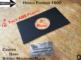 Honda Pioneer 1000 Center Dash ABS Blank Mounting Cover For 3" Radio & Gauges