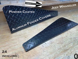 Jeep YJ Wrangler Aluminum Diamond Plate 24" long Fender Covers With Bend