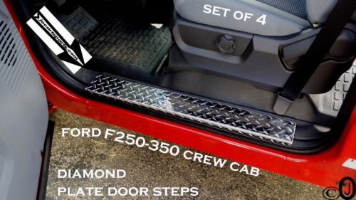 Ford F250/350 Pick Up Truck Crew Cab Diamond Plate Door Step Covers >> Set Of 4