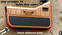 Jeep YJ Wrangler Aluminum Diamond Plate Interior Half Door Covers 1987-95