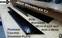 Jeep Wrangler TJ Aluminum Diamond Plate 5 3/4 Rocker Panel Bend & Cut Out