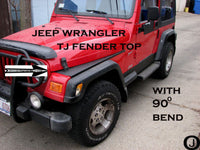 Jeep Wrangler TJ Aluminum Diamond Plate Fender Covers With Bend. Set of 2