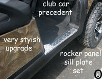 Club Car PRECEDENT golf cart Polished Aluminum Diamond plate rocker SILL PLATES