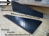 Jeep Wrangler TJ Aluminum Diamond Plate 24 inch Fender Covers With Bend set